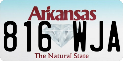 AR license plate 816WJA