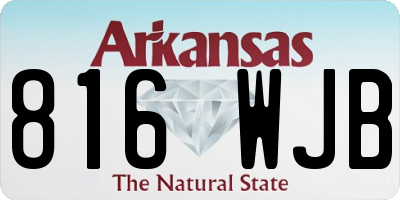 AR license plate 816WJB