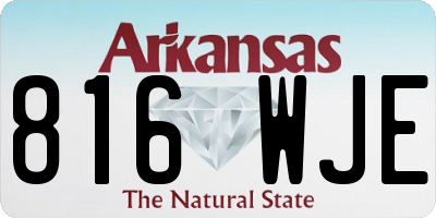 AR license plate 816WJE