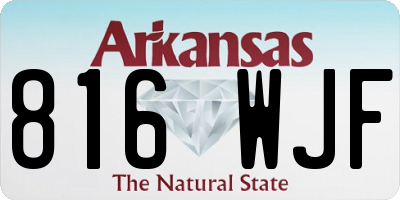 AR license plate 816WJF