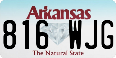 AR license plate 816WJG