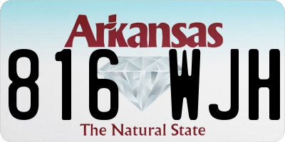 AR license plate 816WJH