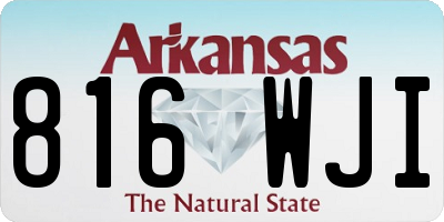 AR license plate 816WJI