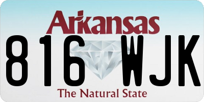 AR license plate 816WJK