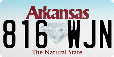 AR license plate 816WJN