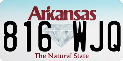 AR license plate 816WJQ