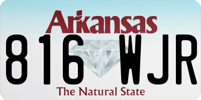 AR license plate 816WJR