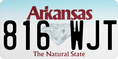 AR license plate 816WJT