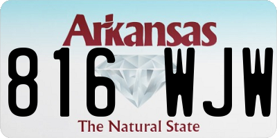 AR license plate 816WJW