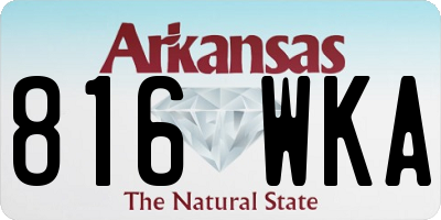 AR license plate 816WKA