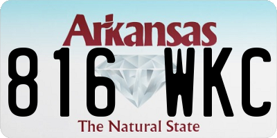 AR license plate 816WKC