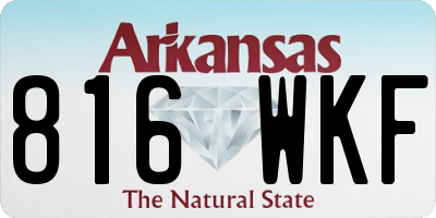 AR license plate 816WKF