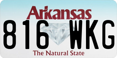 AR license plate 816WKG