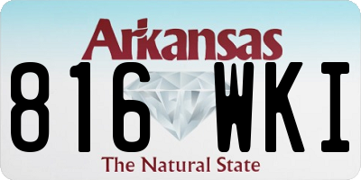 AR license plate 816WKI