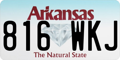 AR license plate 816WKJ