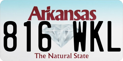 AR license plate 816WKL