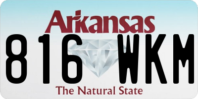 AR license plate 816WKM