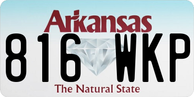 AR license plate 816WKP