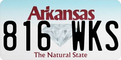 AR license plate 816WKS