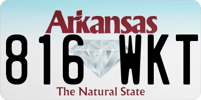 AR license plate 816WKT