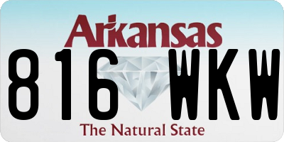AR license plate 816WKW
