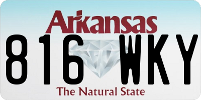 AR license plate 816WKY