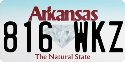 AR license plate 816WKZ