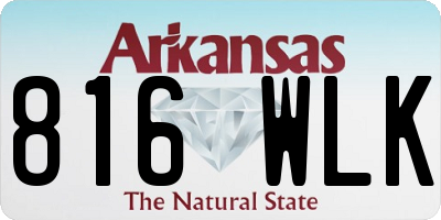 AR license plate 816WLK