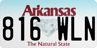 AR license plate 816WLN