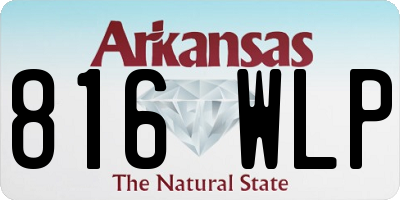 AR license plate 816WLP