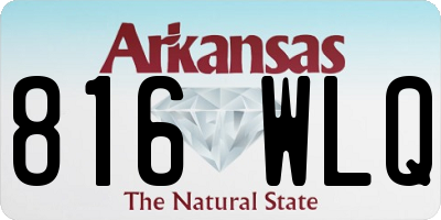 AR license plate 816WLQ