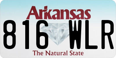 AR license plate 816WLR