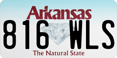 AR license plate 816WLS
