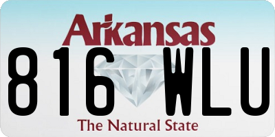 AR license plate 816WLU