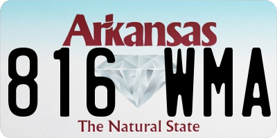 AR license plate 816WMA