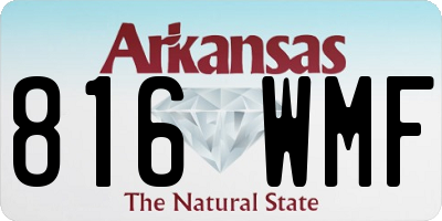 AR license plate 816WMF