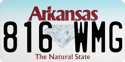 AR license plate 816WMG