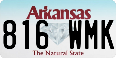AR license plate 816WMK