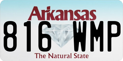 AR license plate 816WMP