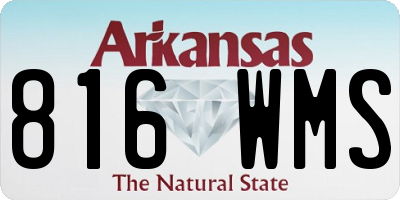 AR license plate 816WMS