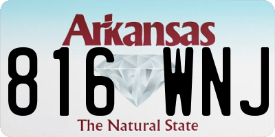 AR license plate 816WNJ