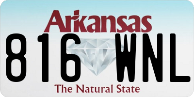 AR license plate 816WNL
