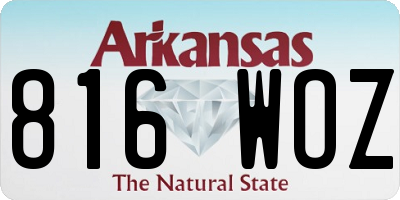 AR license plate 816WOZ