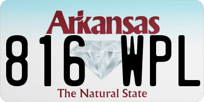 AR license plate 816WPL