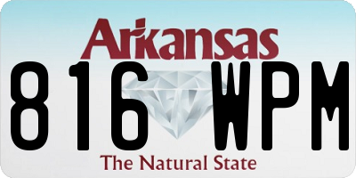 AR license plate 816WPM