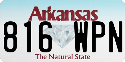 AR license plate 816WPN