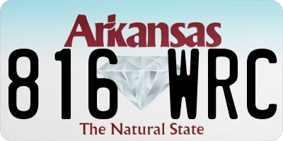 AR license plate 816WRC