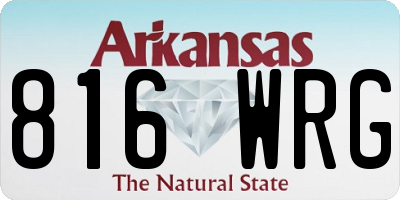 AR license plate 816WRG