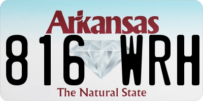 AR license plate 816WRH