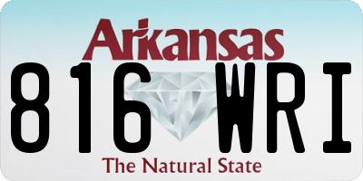 AR license plate 816WRI